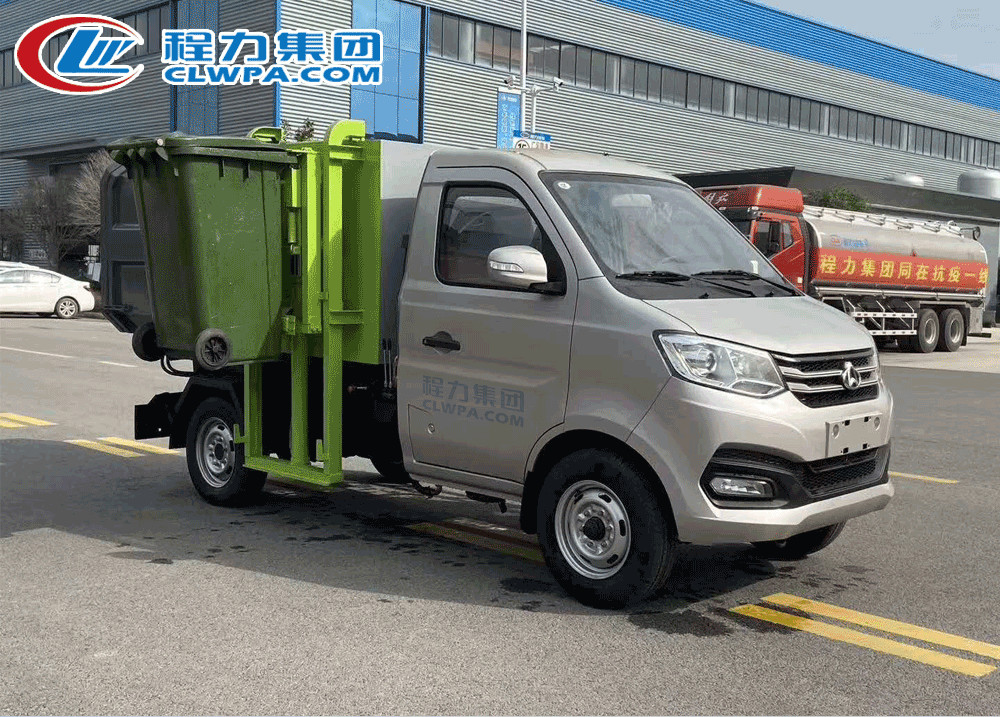国六长安汽油机挂桶垃圾车_08