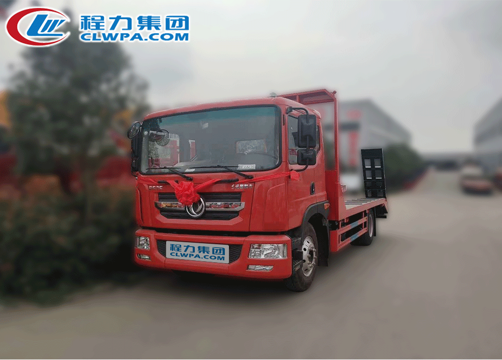 国六东风D9平板运输车_06